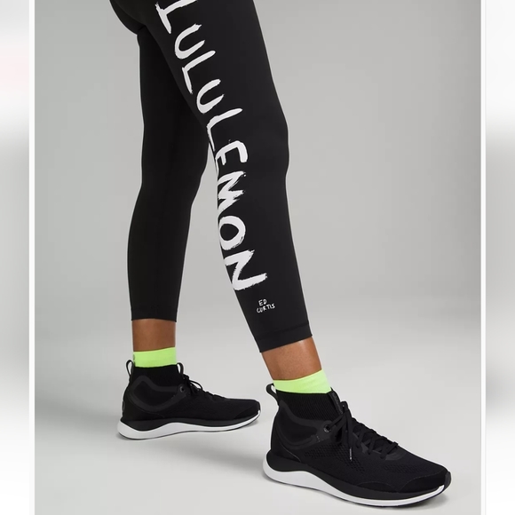 NWT LULULEMON Wunder Train High-Rise Tight 25 *Ed Curtis Black White - Main Image